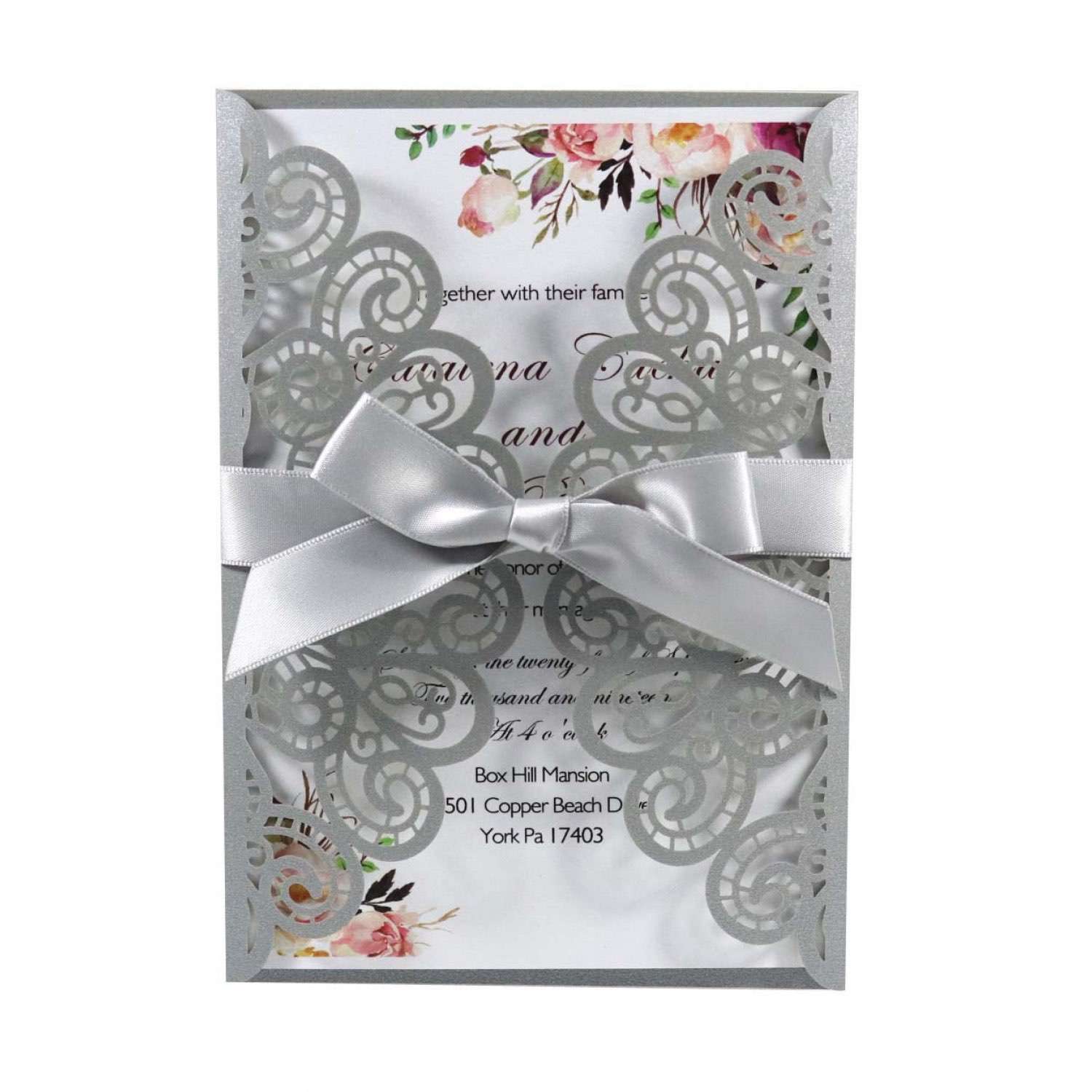 Modern Invitation Card Wedding Card Design Laser Cut Holiday Invitation Card